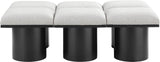Pavilion Elegant Boucle Fabric Bench - Luxurious Art Deco Design with Plush Cushion for Any Space