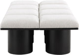 Pavilion Elegant Boucle Fabric Bench - Stylish Art Deco Seating for Entryway, Bedroom & Beyond