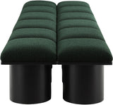 Pavilion Stylish Boucle Fabric Bench - Art Deco Design, Luxurious Cushioning & Versatile Seating Solution