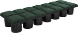 Pavilion Black Boucle Fabric Bench - Luxurious Seating with Art Deco Elegance for Any Space