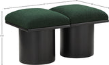 Pavilion Stylish Boucle Fabric Bench with Luxurious Cushion and Art Deco Design for Any Space