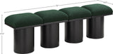 Pavilion Stylish Boucle Fabric Bench with Luxurious Cushion and Art Deco Design for Any Space