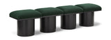 Pavilion Stylish Boucle Fabric Bench with Luxurious Cushion and Art Deco Design for Any Space