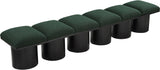 Pavilion Black Boucle Fabric Bench - Stylish Art Deco Seating for Entryway or Bedroom Decor