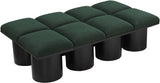 Pavilion Stylish Boucle Fabric Bench - Luxurious Seating with Art Deco Design for Any Room Decor