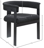 Romeo Dining Chairs - Stylish Set of 2 with Comfortable Curved Backs and Durable Matte Black Frame