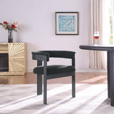 Romeo Dining Chairs - Stylish Set of 2 with Comfortable Curved Backs and Durable Matte Black Frame