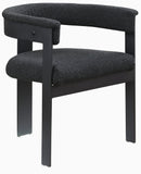 Romeo Dining Chairs - Stylish Set of 2 with Comfortable Curved Backs and Durable Matte Black Frame