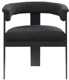 Romeo Dining Chairs - Stylish Set of 2 with Comfortable Curved Backs and Durable Matte Black Frame