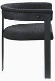 Romeo Dining Chairs - Stylish Set of 2 with Comfortable Curved Backs and Durable Matte Black Frame