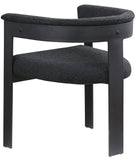 Romeo Dining Chairs - Stylish Set of 2 with Comfortable Curved Backs and Durable Matte Black Frame