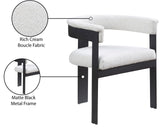 Romeo Dining Chairs - Stylish Set of 2 with Comfortable Curved Backs and Durable Matte Black Frame