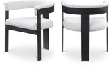 Romeo Dining Chairs - Stylish Set of 2 with Comfortable Curved Backs and Durable Matte Black Frame