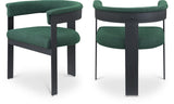 Romeo Dining Chairs - Stylish Set of 2 with Comfortable Curved Backs and Durable Matte Black Frame