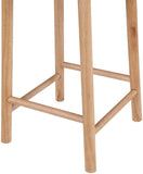 Calvin Mid-Century Modern Stool with Soft Faux Leather, Solid Wood Frame & Contemporary Style