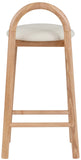 Calvin Mid-Century Modern Stool with Soft Faux Leather, Solid Wood Frame & Contemporary Style