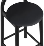 Calvin Mid-Century Modern Stool with Soft Faux Leather, Solid Wood Frame & Contemporary Style
