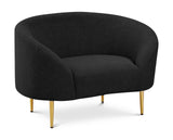 Ritz Boucle Fabric Chair - Elegant Comfort with Gold Metal Legs for a Chic Modern Living Space