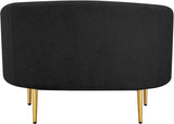 Ritz Boucle Fabric Chair - Elegant Comfort with Gold Metal Legs for a Chic Modern Living Space