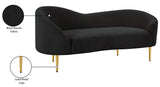 Ritz Boucle Fabric Loveseat - Elegant Comfort with Gold Metal Legs for Modern Living Spaces