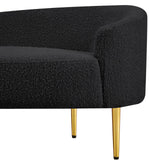 Ritz Boucle Fabric Sofa – Chic Elegance with Gold Metal Legs for Modern Living Room Style & Comfort