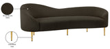 Ritz Boucle Fabric Sofa – Chic Elegance with Gold Metal Legs for Modern Living Room Style & Comfort