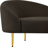 Ritz Boucle Fabric Sofa – Chic Elegance with Gold Metal Legs for Modern Living Room Style & Comfort