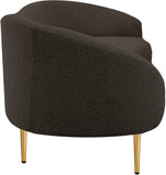 Ritz Boucle Fabric Sofa – Chic Elegance with Gold Metal Legs for Modern Living Room Style & Comfort