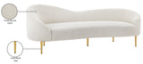 Ritz Boucle Fabric Sofa – Chic Elegance with Gold Metal Legs for Modern Living Room Style & Comfort