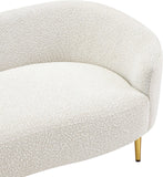 Ritz Boucle Fabric Sofa – Chic Elegance with Gold Metal Legs for Modern Living Room Style & Comfort
