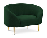 Ritz Boucle Fabric Chair - Elegant Comfort with Gold Metal Legs for a Chic Modern Living Space