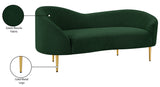 Ritz Boucle Fabric Loveseat - Elegant Comfort with Gold Metal Legs for Modern Living Spaces