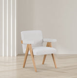 Woodloch Accent Chair: Modern Comfort with Natural Wood Frame for a Stylish Living Room Upgrade