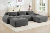 MIA 117'' 3-Seater Sofa with 2 Ottomans