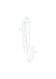 LED Three Clips Chandelier // Matte Black