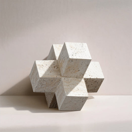 Jack Travertine Decorative Jack Object
