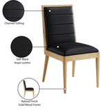Bristol Dining Chairs - Modern Vegan Leather Design with Channel Tufting for Stylish Dining Rooms