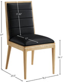 Bristol Dining Chairs - Modern Vegan Leather Design with Channel Tufting for Stylish Dining Rooms