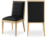 Bristol Dining Chairs - Modern Vegan Leather Design with Channel Tufting for Stylish Dining Rooms