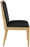 Bristol Dining Chairs - Modern Vegan Leather Design with Channel Tufting for Stylish Dining Rooms