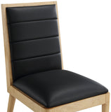 Bristol Dining Chairs - Modern Vegan Leather Design with Channel Tufting for Stylish Dining Rooms
