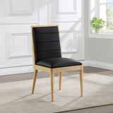 Bristol Dining Chairs - Modern Vegan Leather Design with Channel Tufting for Stylish Dining Rooms