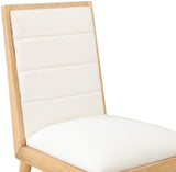 Bristol Dining Chairs - Set of 2 Modern Channel Tufted Chairs with Stylish Wood Frame for Dining Room