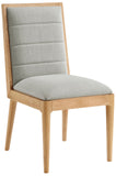 Bristol Dining Chairs - Set of 2 Modern Channel Tufted Chairs with Stylish Wood Frame for Dining Room