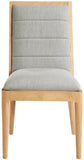 Bristol Dining Chairs - Set of 2 Modern Channel Tufted Chairs with Stylish Wood Frame for Dining Room