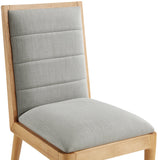 Bristol Dining Chairs - Set of 2 Modern Channel Tufted Chairs with Stylish Wood Frame for Dining Room
