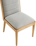 Bristol Dining Chairs - Set of 2 Modern Channel Tufted Chairs with Stylish Wood Frame for Dining Room