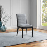 Bristol Dining Chair Set - Modern Mid-Century Design with Channel Tufting and Solid Wood Frame