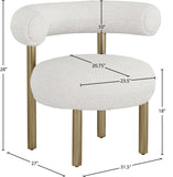 Bordeaux Contemporary Accent Chair with Curved Back Support and Stylish Iron Frame for Comfort