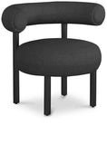 Bordeaux Contemporary Accent Chair with Curved Back Support and Stylish Iron Frame for Comfort
